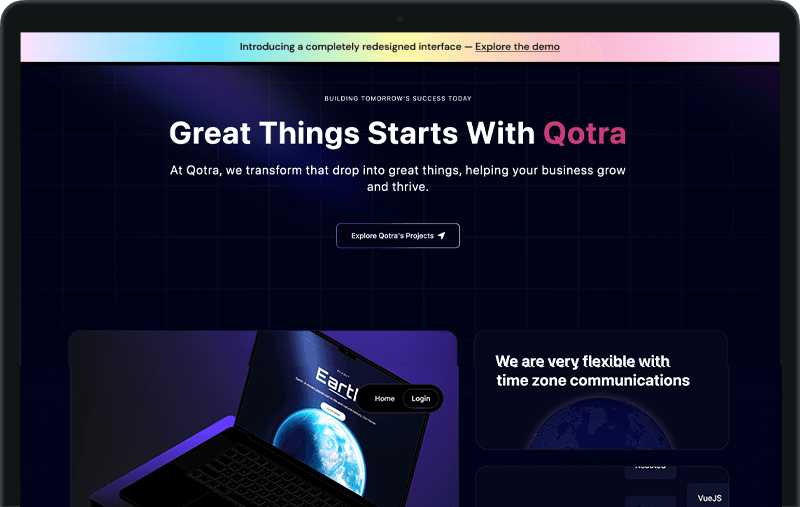 Main website of Qotra's co